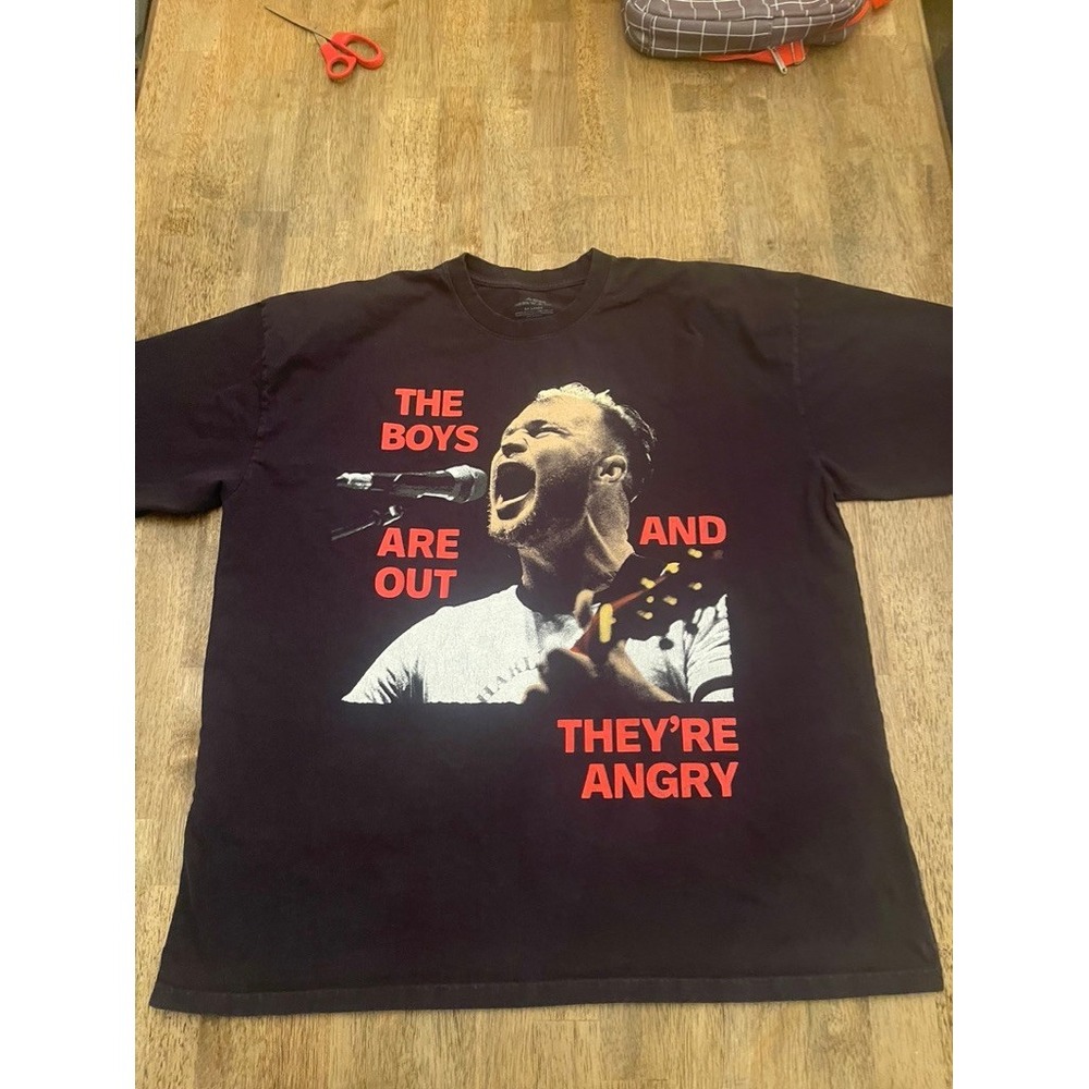 Zach Bryan The Boys Are Out And Theyre Angry T-Shirt Mens XXL Black Revival Tee